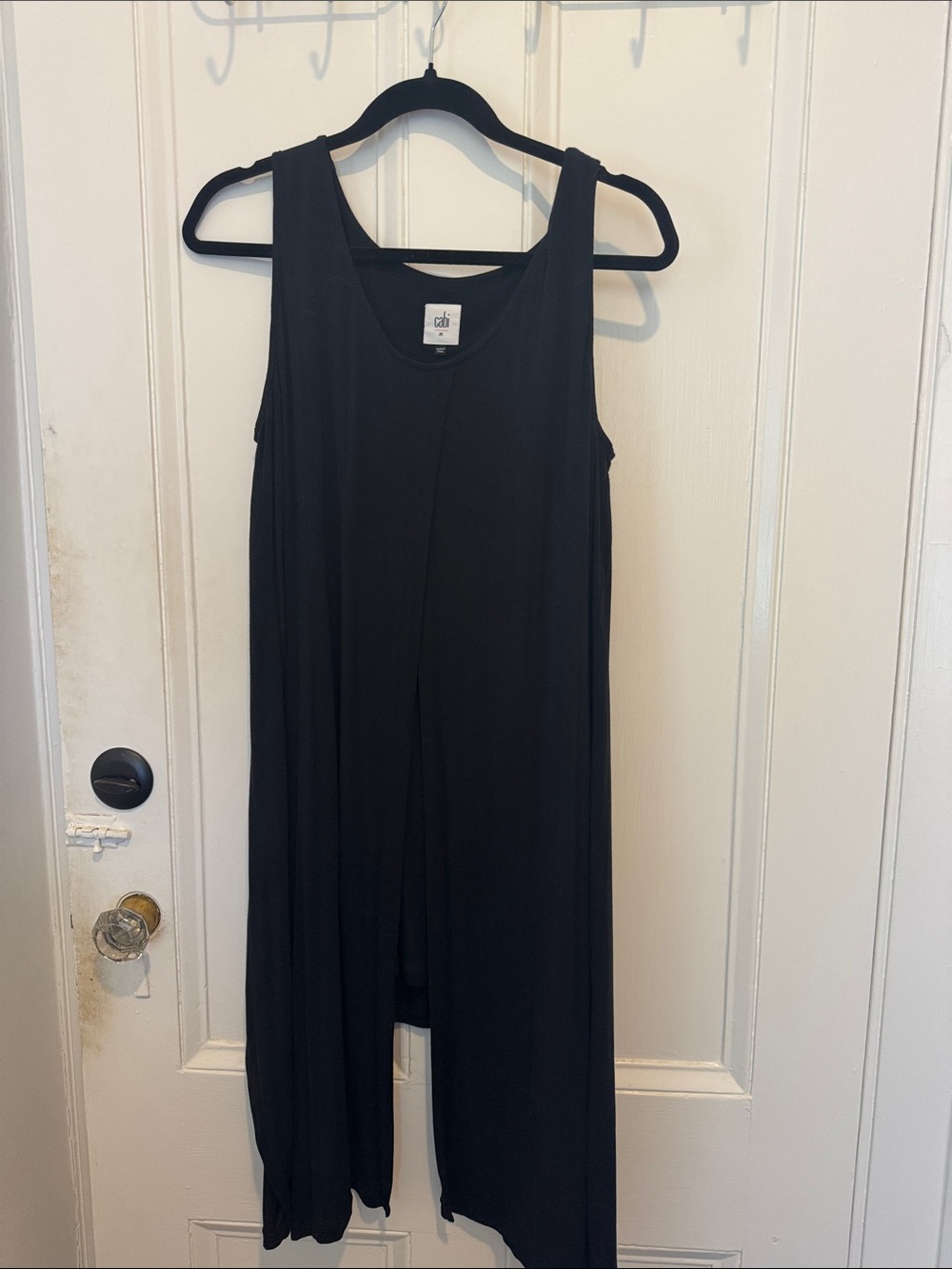 CAbi Black Asymmetrical Sleeveless Dress